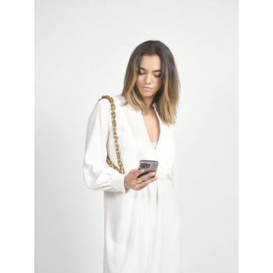 Chaîne maillons M 120cm Montréal - Marron & or