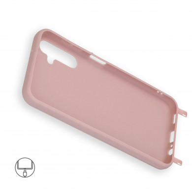 Coque Cordon réglable 160cm silicone liquide compatible Galaxy A34 5G - Rose