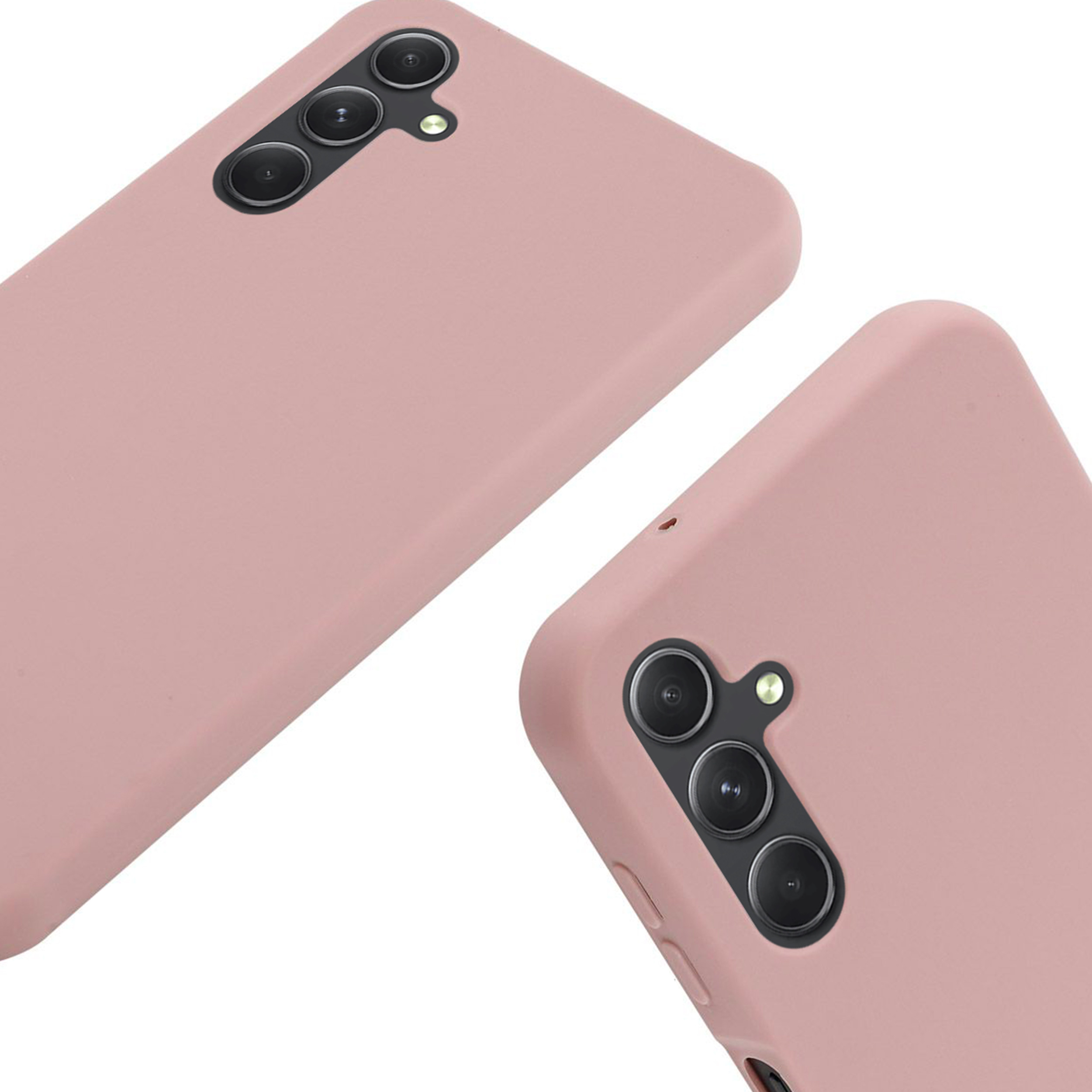 Coque Cordon réglable 160cm silicone liquide compatible Galaxy A54 5G - Rose