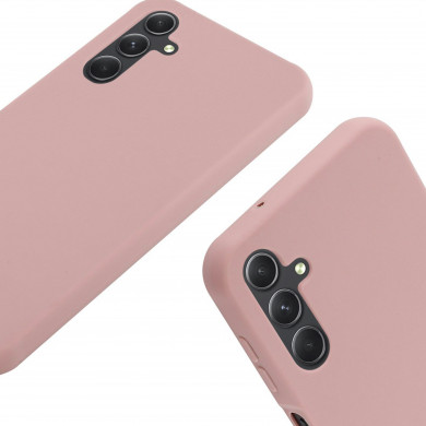 Coque Cordon réglable 160cm silicone liquide compatible Galaxy A54 5G - Rose