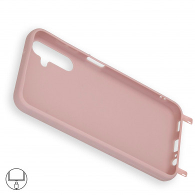 Coque Cordon réglable 160cm silicone liquide compatible Galaxy A54 5G - Rose