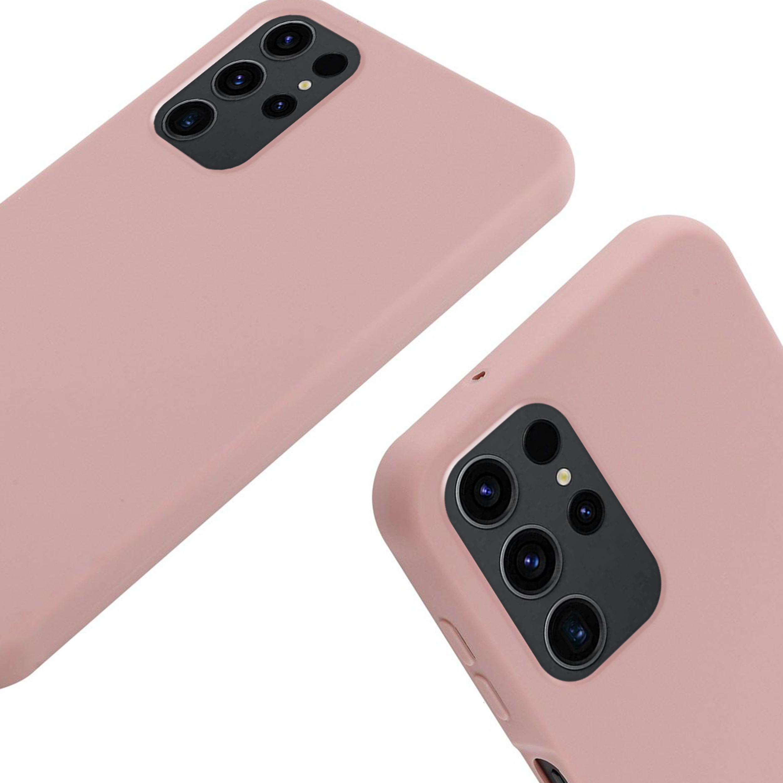 Coque Cordon réglable 160cm silicone liquide compatible Galaxy S23 ULTRA - Rose