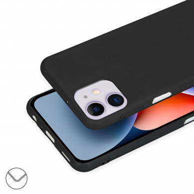 Coque Cordon réglable 160cm silicone liquide compatible iPhone 11 - Noir