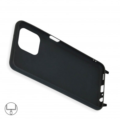 Coque Cordon réglable 160cm silicone liquide compatible iPhone 14 Plus - Noir