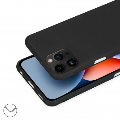 Coque Cordon réglable 160cm silicone liquide compatible iPhone 14 PRO MAX - Noir