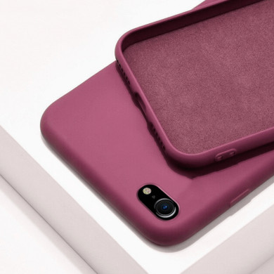Coque Cordon réglable 160cm silicone liquide compatible iPhone 6/7/8/SE - Bordeaux