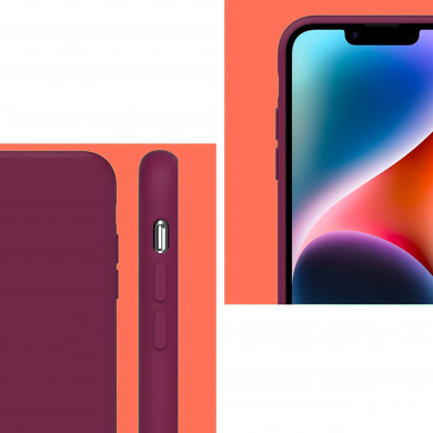 Coque Cordon réglable 160cm silicone liquide compatible iPhone 11 - Bordeaux