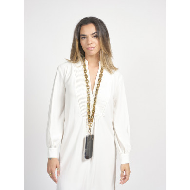 Chaîne maillons M 120cm Montréal - Marron & or