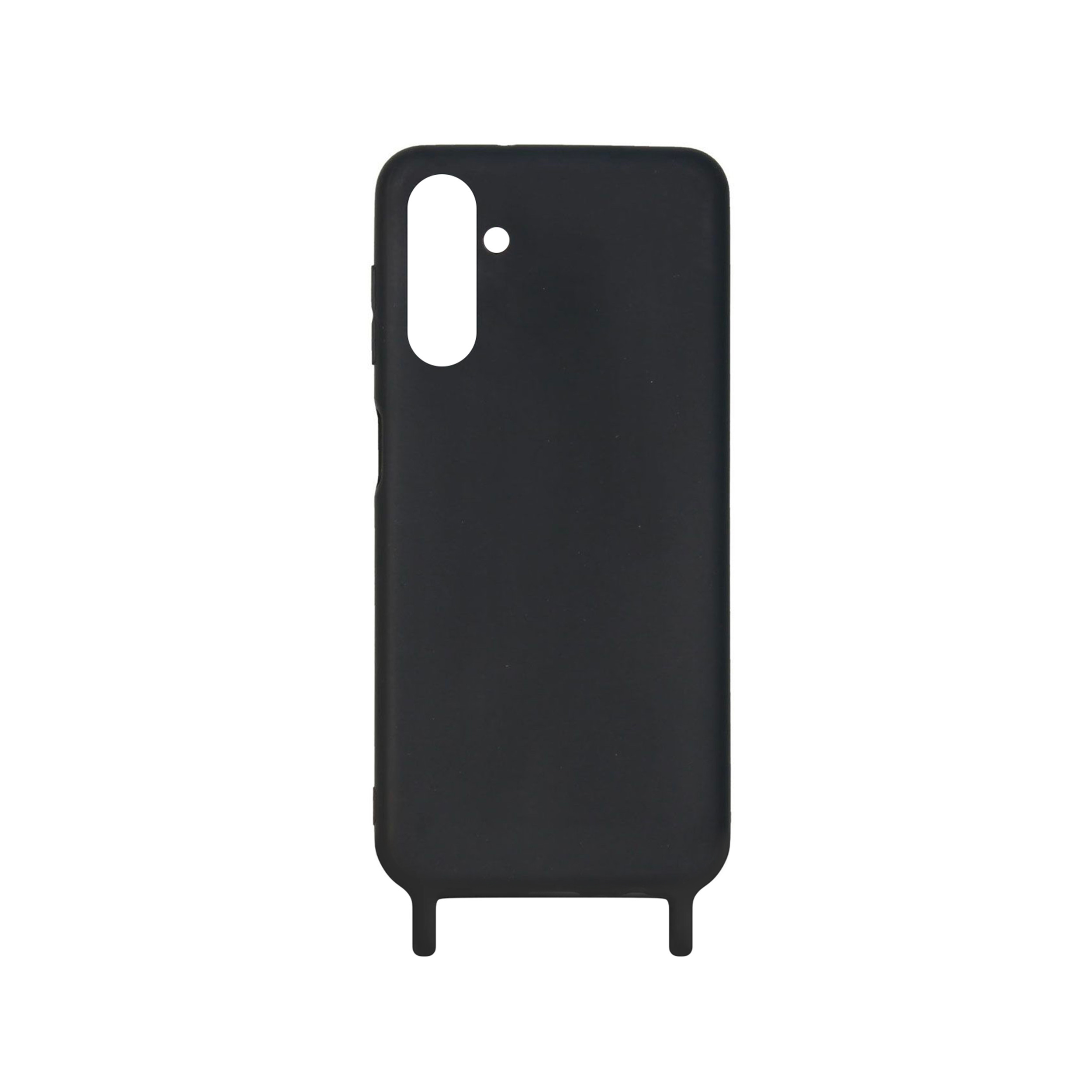 Coque anneaux silicone liquide compatible Galaxy A04S - Noir