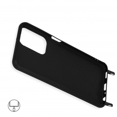 Coque anneaux silicone liquide compatible Galaxy A23 5G - Noir