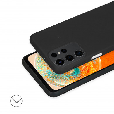 Coque anneaux silicone liquide compatible Galaxy S23 ULTRA - Noir