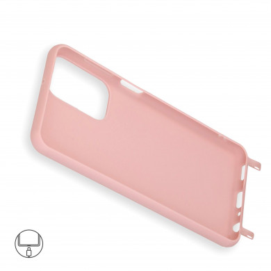 Coque anneaux silicone liquide compatible Galaxy A14/5G - Rose