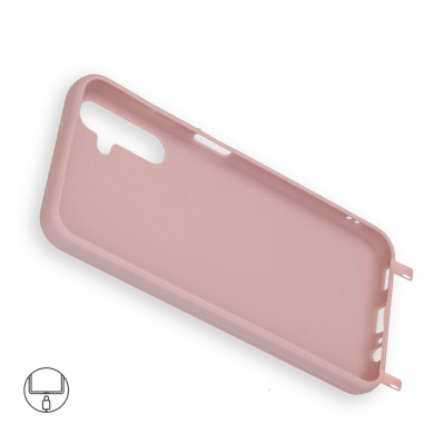 Coque anneaux silicone liquide compatible Galaxy A34 5G - Rose