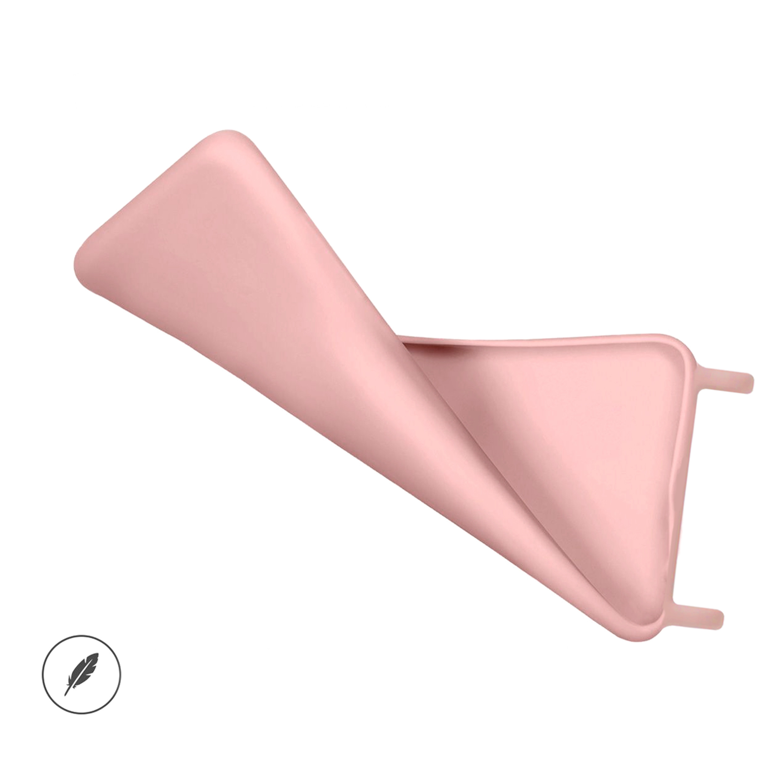 Coque anneaux silicone liquide compatible Galaxy A54 5G - Rose