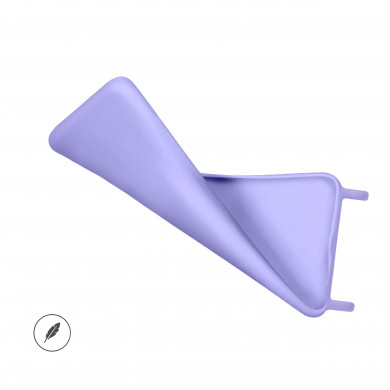 Coque anneaux silicone liquide compatible iPhone 6/7/8/SE - Lavande