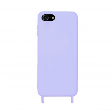 Coque anneaux silicone liquide compatible iPhone 6/7/8/SE - Lavande
