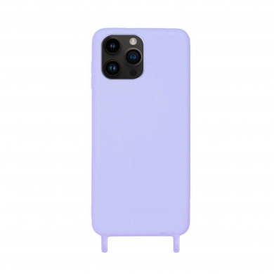 Coque anneaux silicone liquide compatible iPhone 12/12PRO - Lavande
