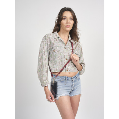 Chaîne perles 120cm Athènes - Rouge soutenu