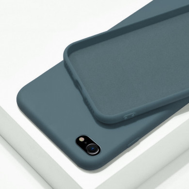 Coque anneaux silicone liquide compatible iPhone 6/7/8/SE - Vert Kaki