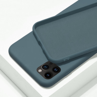 Coque anneaux silicone liquide compatible iPhone 12/12PRO - Vert Kaki