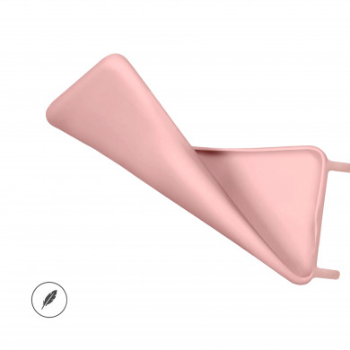 Coque anneaux silicone liquide compatible iPhone 6/7/8/SE - Rose