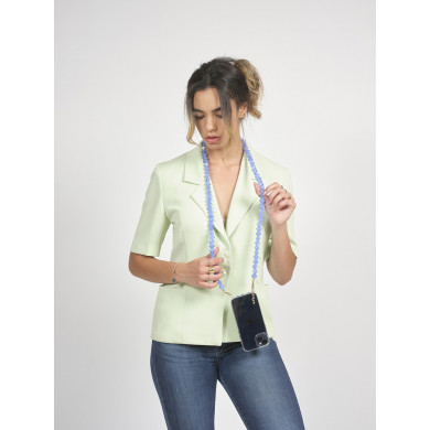 Chaîne perles 120cm Athènes - Bleu