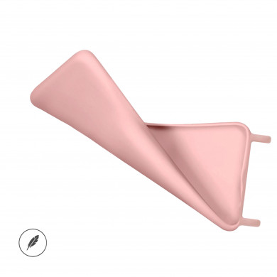 Coque anneaux silicone liquide compatible iPhone 14 Plus - Rose