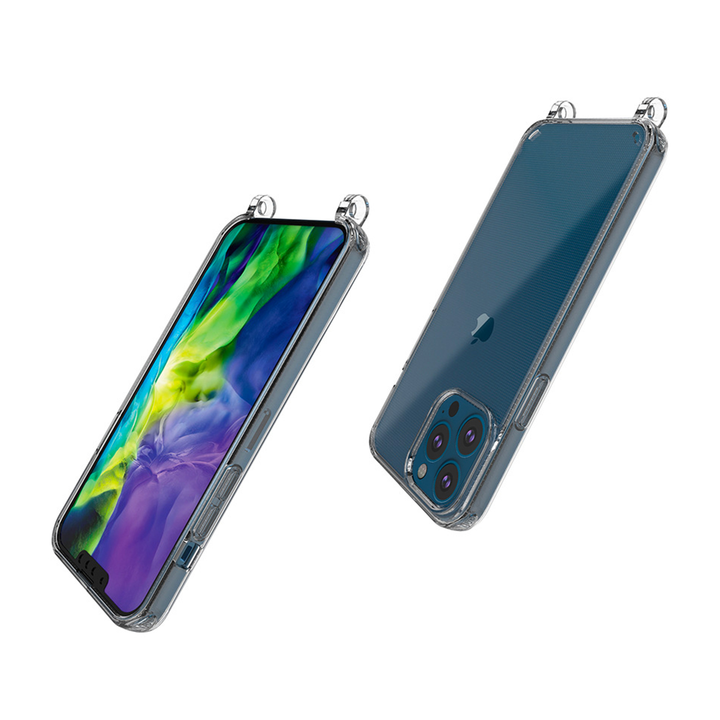 Coque anneaux silicone transparent compatible iPhone 11 pro