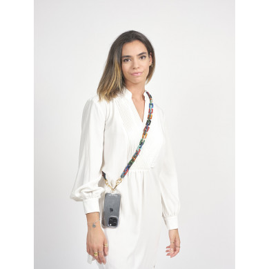 Chaîne maillons M 120cm Montréal - Multicolore