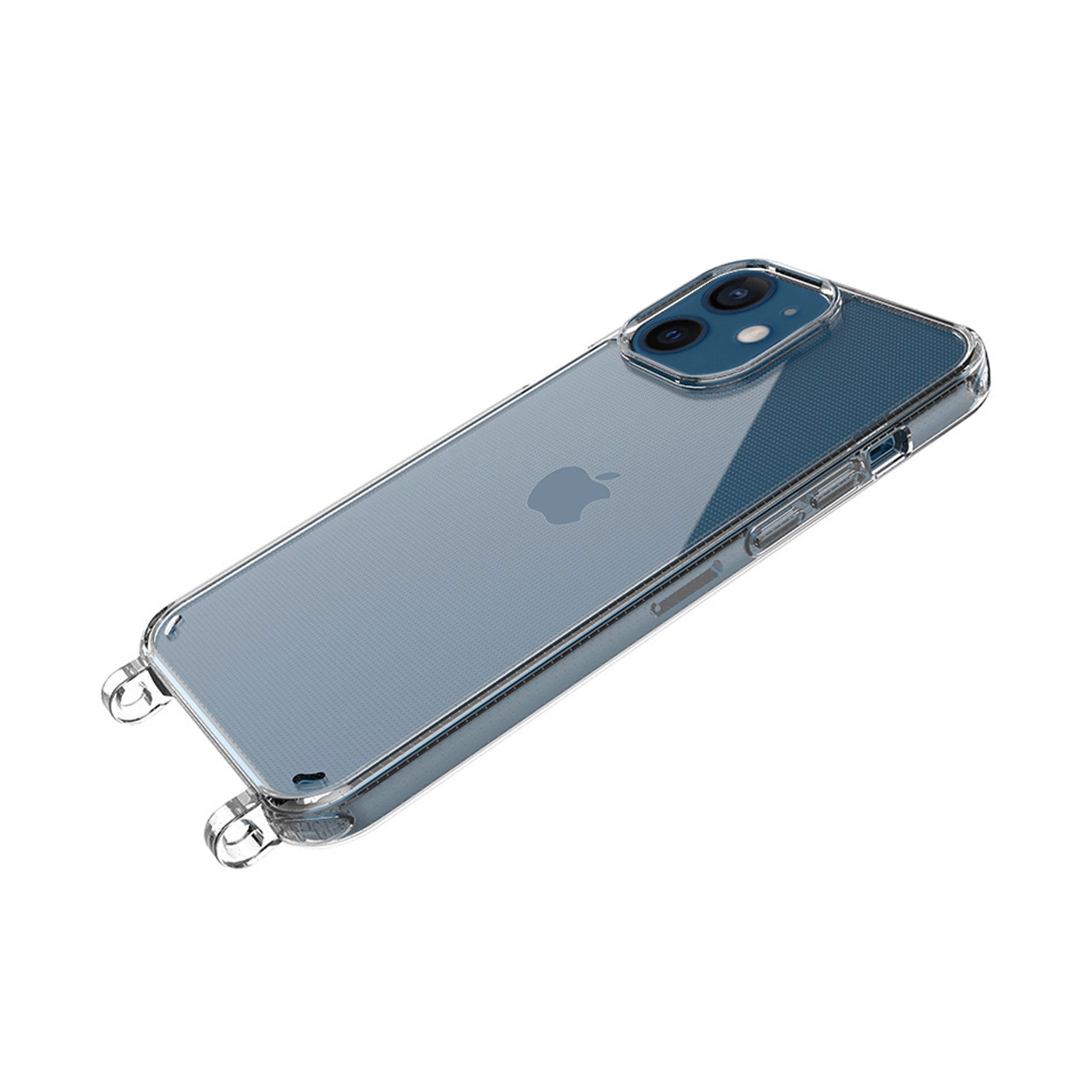 Coque anneaux silicone transparent compatible iPhone 12 mini