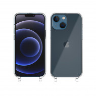 Coque anneaux silicone transparent compatible iPhone 13 Pro