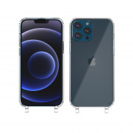 Coque anneaux silicone transparent compatible iPhone 13