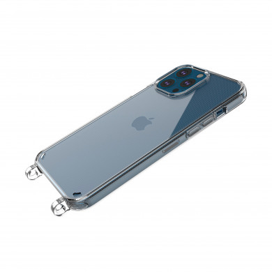 Coque anneaux silicone transparent compatible iPhone 13 Pro
