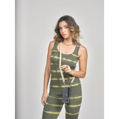 Chaîne perles 120cm Austin - Beige