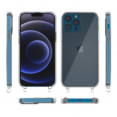 Coque anneaux silicone transparent compatible iPhone 13 Pro Max