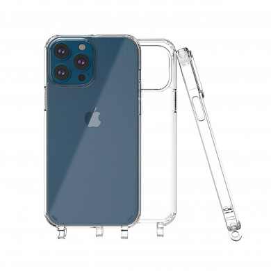 Coque anneaux silicone transparent compatible iPhone 14 Pro