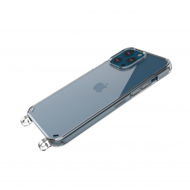 Coque anneaux silicone transparent compatible iPhone 14 Pro