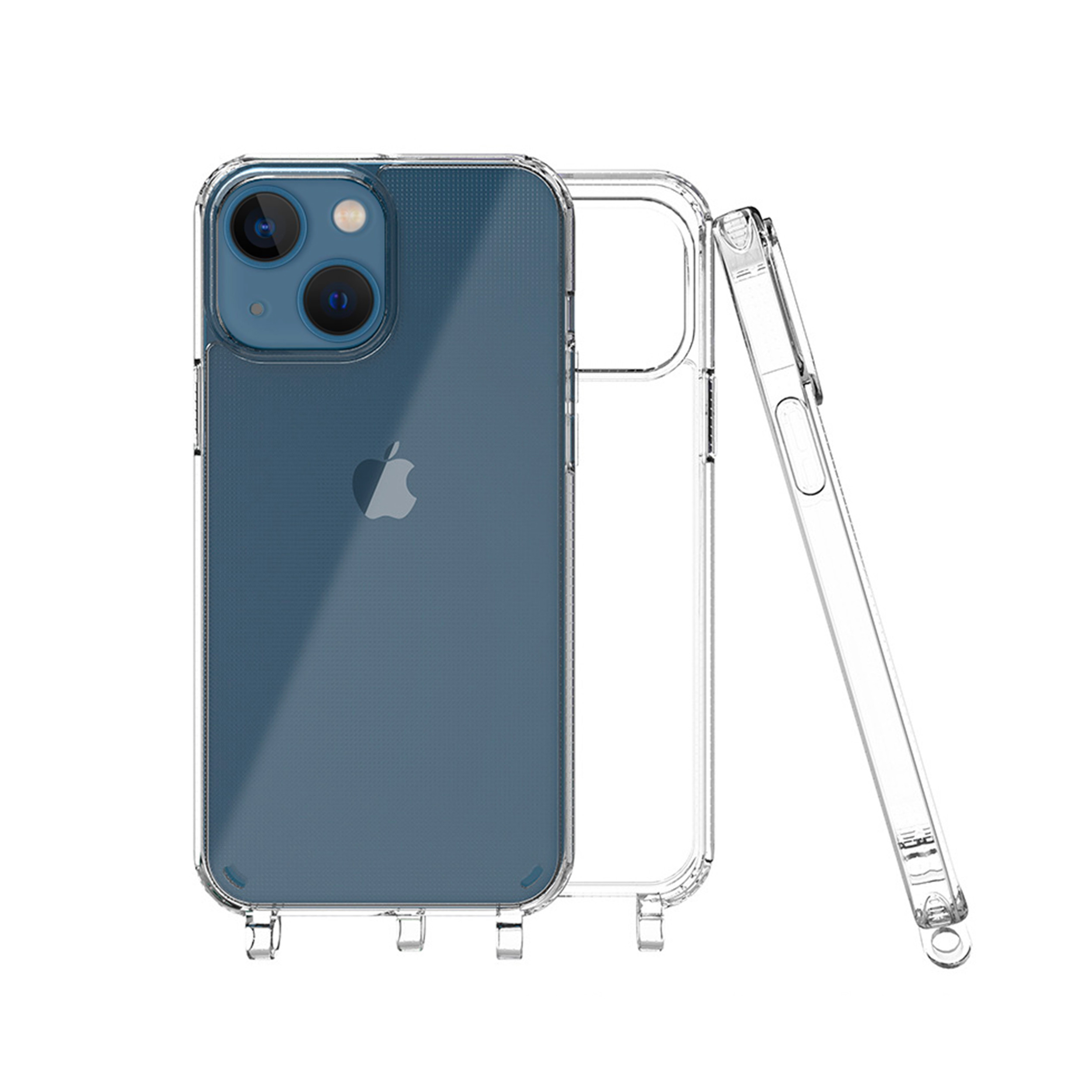 Coque anneaux silicone transparent compatible iPhone 14 Plus