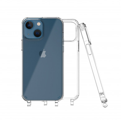 Coque anneaux silicone transparent compatible iPhone 14 Plus