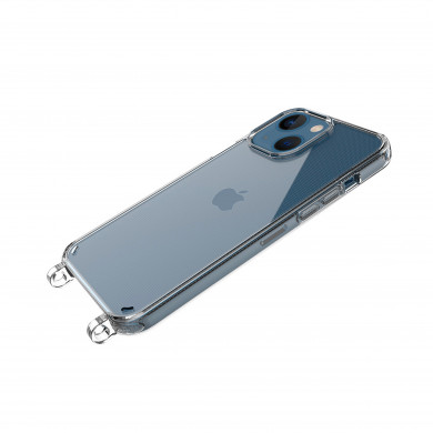 Coque anneaux silicone transparent compatible iPhone 14 Plus