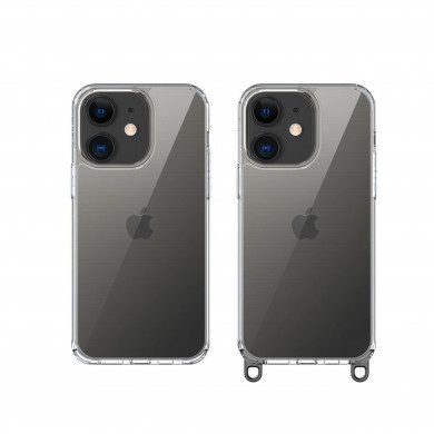 Coque silicone transparent avec anneaux amovible  compatible iPhone 11