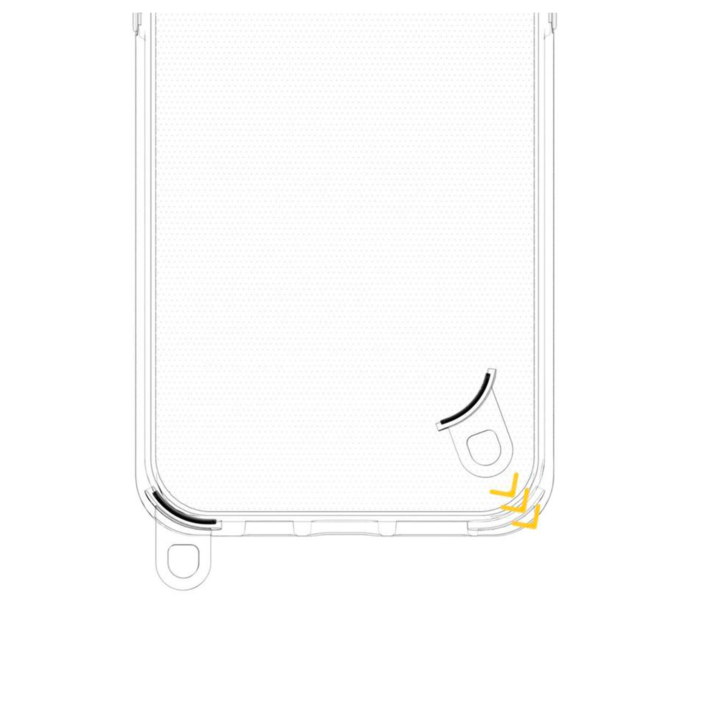 Coque silicone transparent avec anneaux amovible  compatible iPhone 11