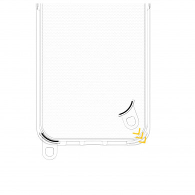 Coque silicone transparent avec anneaux amovible  compatible iPhone 11