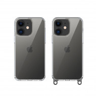 Coque silicone transparent avec anneaux amovible  compatible iPhone 13