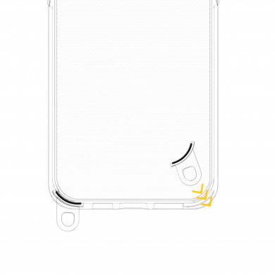 Coque silicone transparent avec anneaux amovible  compatible iPhone 12/12 Pro