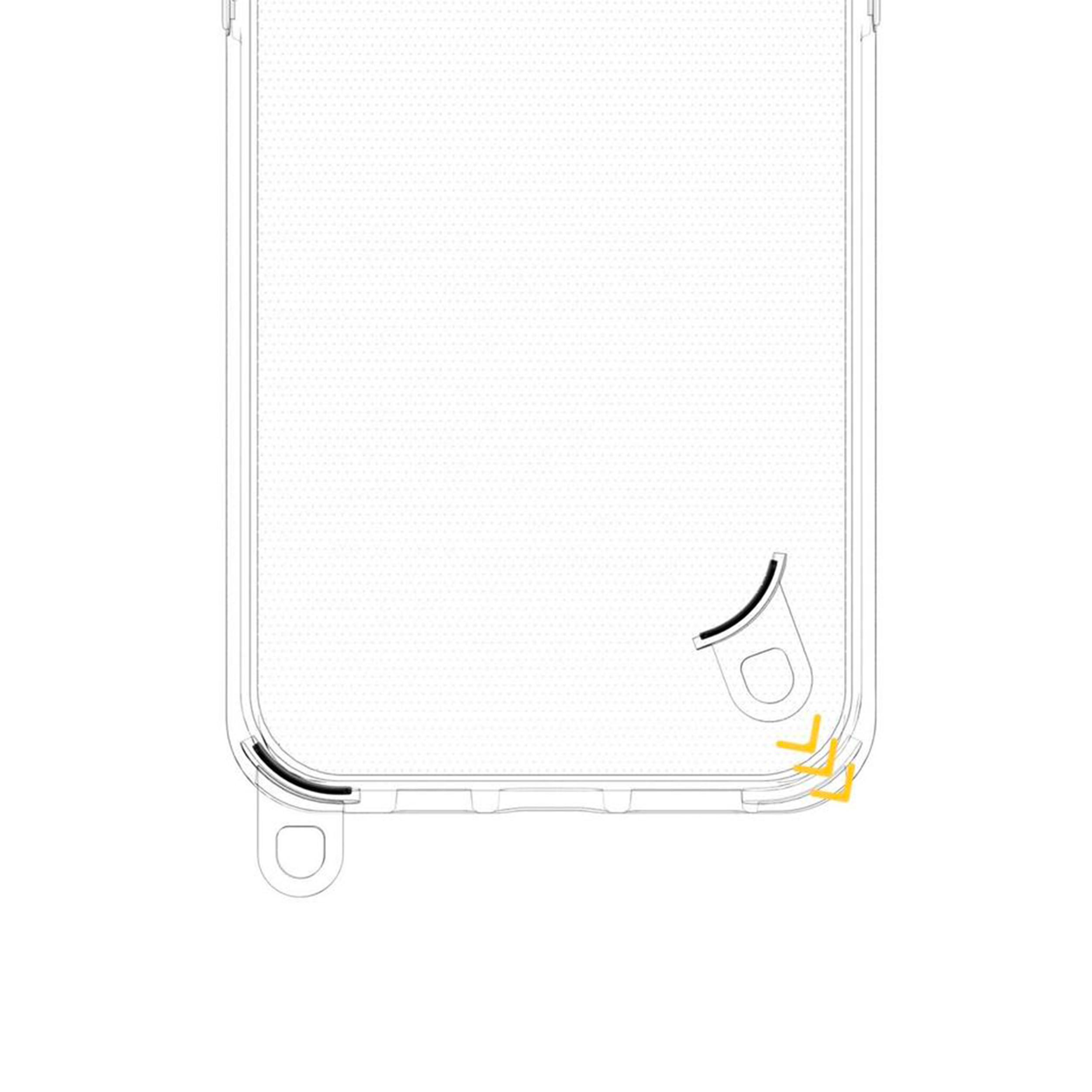 Coque silicone transparent avec anneaux amovible  compatible iPhone 13