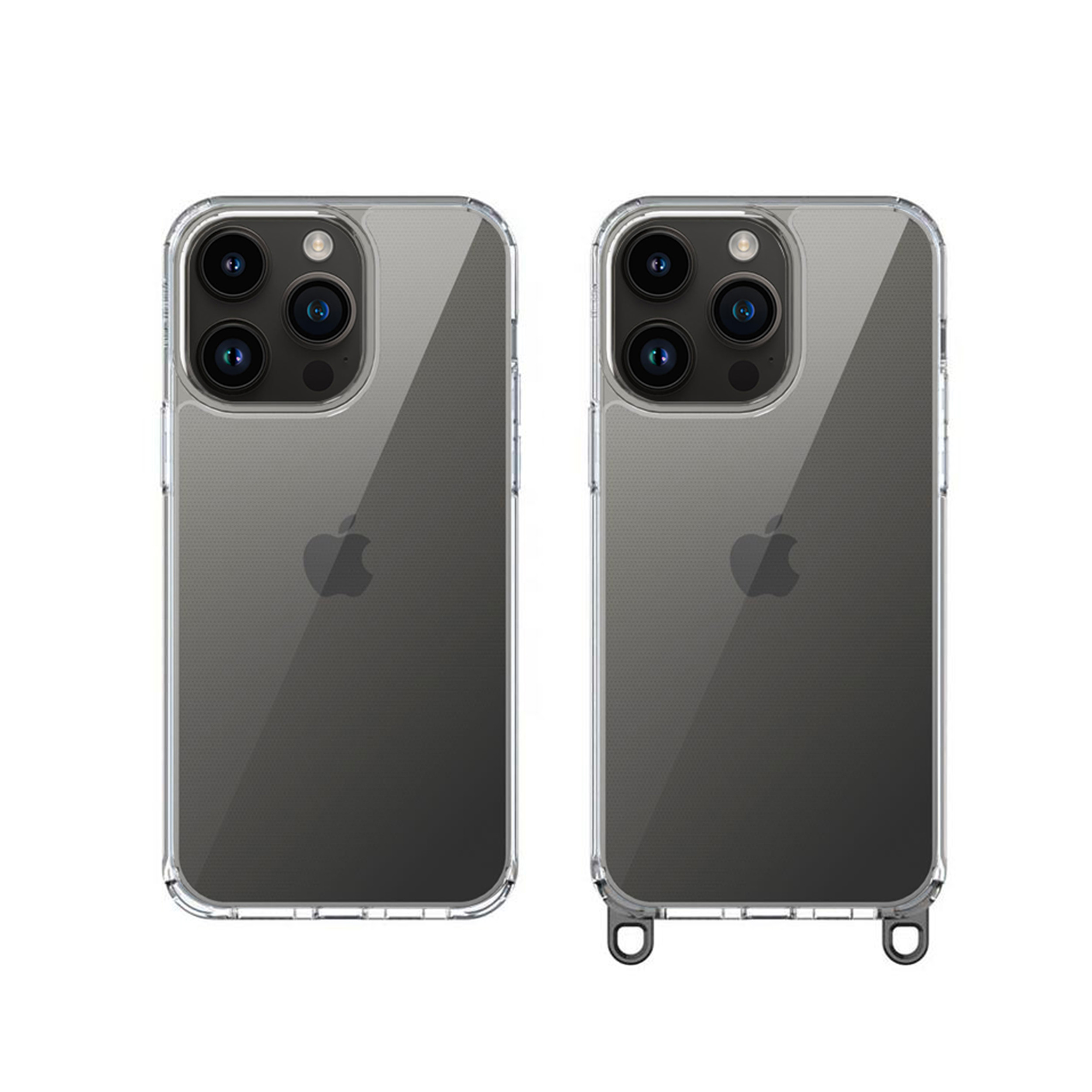 Coque silicone transparent avec anneaux amovible  compatible iPhone 13 Pro