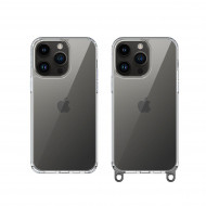 Coque silicone transparent avec anneaux amovible  compatible iPhone 13