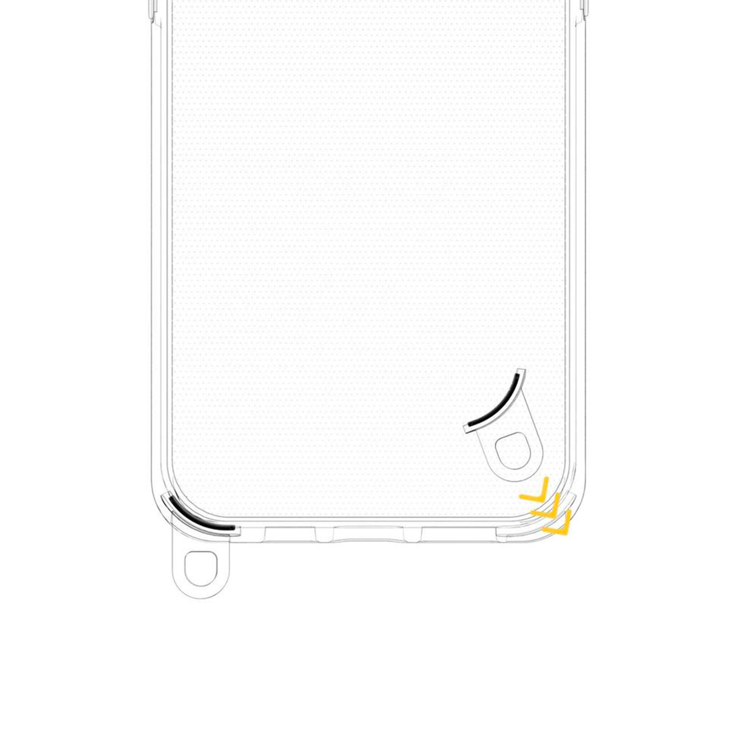 Coque silicone transparent avec anneaux amovible  compatible iPhone 13 Pro