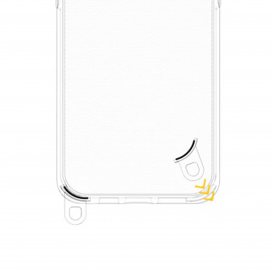 Coque silicone transparent avec anneaux amovible  compatible iPhone 13 Pro